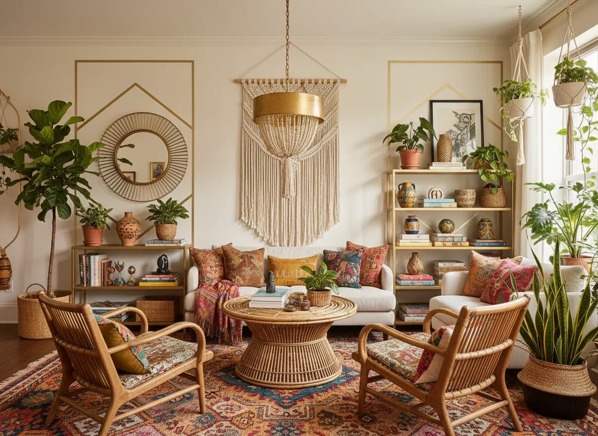 Bohemian decoration style - AI Decoration App